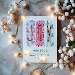 Cartes Pour Fêtes Annuelles Joie de Noël Colorée
