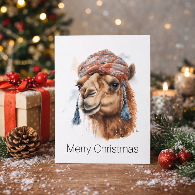 Cartes Pour Fêtes Annuelles Joie de Noël du désert, coutume (Créateur téléchargé)