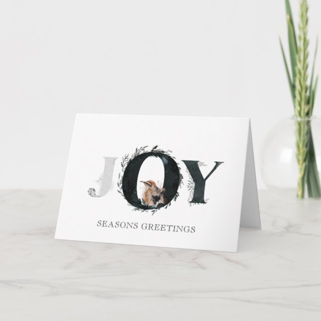 Cartes Pour Fêtes Annuelles Joie de Noël hivernale éthérée Saison (Devant)