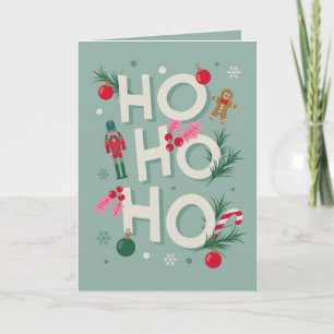 Cartes Pour Fêtes Annuelles Joie de Noël Ho Ho Ho