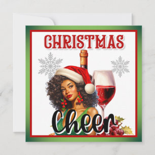 Cartes Pour Fêtes Annuelles Joie de Noël Rétro Pin-Up