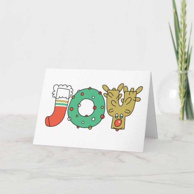Cartes Pour Fêtes Annuelles JOIE de Noël (standard) (Devant)