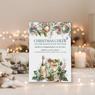 Cartes Pour Fêtes Annuelles Joie de Noël traditionnelle de houx pour une nouve