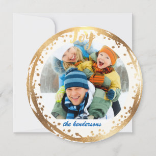 Cartes Pour Fêtes Annuelles Joie de PixDezines, guirlande d'or de faux/carte