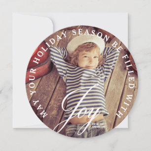 Cartes Pour Fêtes Annuelles Joie de vacances   Joyeux Noël moderne