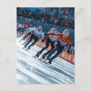 Cartes Pour Fêtes Annuelles Joie des Fêtes des Jeux Olympiques d'Hiver en Atte