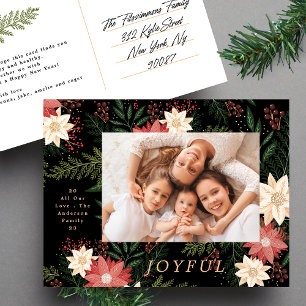 Cartes Pour Fêtes Annuelles Joie Élégance splendide du poinsettia de Noël