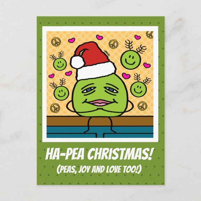 Cartes Pour Fêtes Annuelles Joie Et Amour Ha-Pea Noël (Devant)