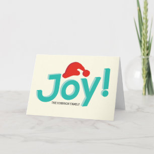 Cartes Pour Fêtes Annuelles joie et casquette de père Noël