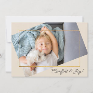 Cartes Pour Fêtes Annuelles Joie et confort photo personnalisés