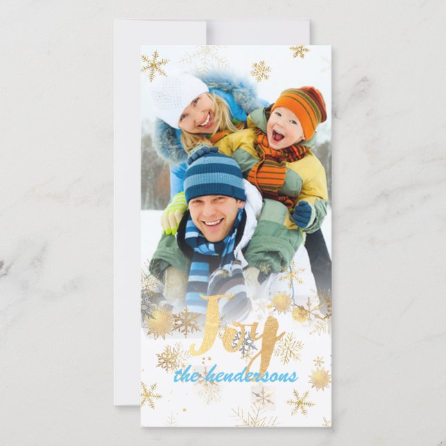 Cartes Pour Fêtes Annuelles Joie Fêtes Salutations+Faux Foil (Devant)