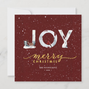 Cartes Pour Fêtes Annuelles JOIE JOIY Snow Overlay