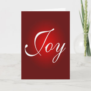 Cartes Pour Fêtes Annuelles Joie Message de Noël Rouge Blanc Couleurs de Fêtes