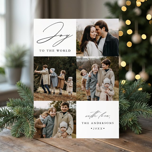 Cartes Pour Fêtes Annuelles Joie moderne pour le monde 5 Photo (Créateur téléchargé)