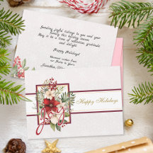 Joie Moderne Rouge Botanique Noël Fêtes