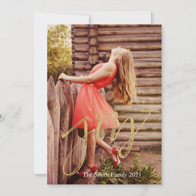 Cartes Pour Fêtes Annuelles Joie Noël (Devant)