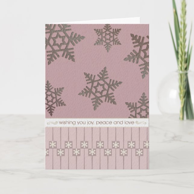 Cartes Pour Fêtes Annuelles Joie, paix et amour (Devant)