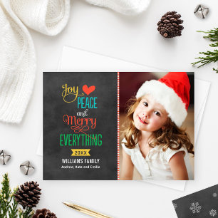 Cartes Pour Fêtes Annuelles Joie Paix Joyeux Tout Coloré Tableau Noir