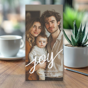 Cartes Pour Fêtes Annuelles Joie - Photo de script moderne - simple