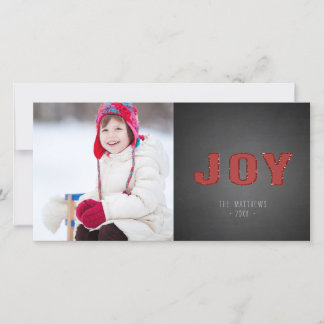 Cartes Pour Fêtes Annuelles Joie rouge de salutation des vacances | de photo