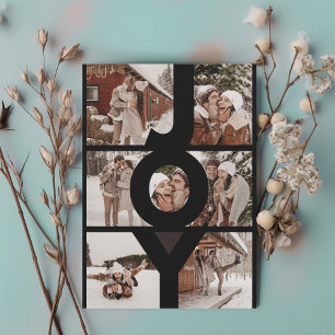 Cartes Pour Fêtes Annuelles JOIY moderne plusieurs photos couples