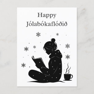 Cartes Pour Fêtes Annuelles Jólabókaflóð - Livre islandais Flood, Cadeau perso