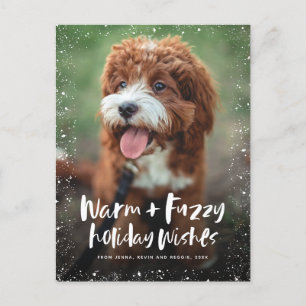 Cartes Pour Fêtes Annuelles Joli animal chaud et flou photo de Noël