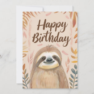 Cartes Pour Fêtes Annuelles Joli Anniversaire à Sloth