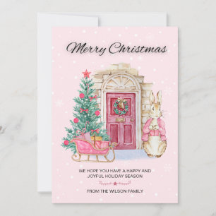 Cartes Pour Fêtes Annuelles Joli Aquarelle Rabat Joyeux Arbre de Noël