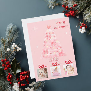 Cartes Pour Fêtes Annuelles Joli arbre de Noël Chic, photo personnalisée