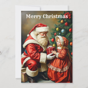 Cartes Pour Fêtes Annuelles Joli arbre de Noël Vintage rustique joyeux