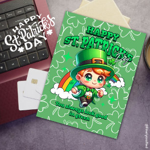Cartes Pour Fêtes Annuelles Joli arc-en-ciel Saint Patrick's Day Celtic