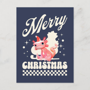 Cartes Pour Fêtes Annuelles Joli Axolotl de Noël Joyeux Noël