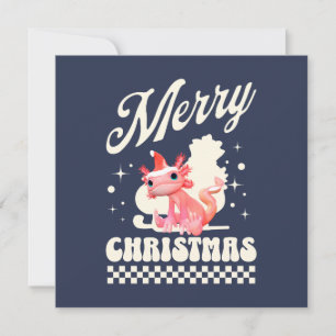 Cartes Pour Fêtes Annuelles Joli Axolotl de Noël Joyeux Noël