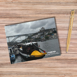 Cartes Pour Fêtes Annuelles Joli bateau Porto Portugal Photographie, Voyage