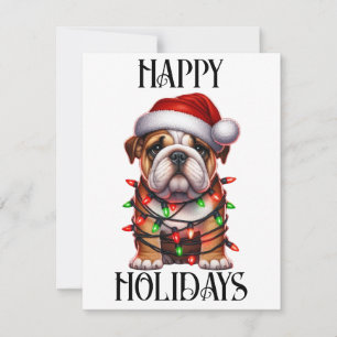 Cartes Pour Fêtes Annuelles Joli Bulldog de Noël