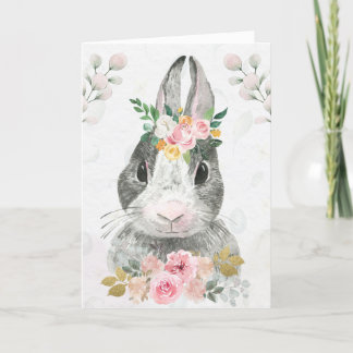 Cartes Pour Fêtes Annuelles Joli Bunny Aquarelle de Pâques