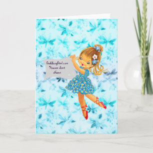 Cartes Pour Fêtes Annuelles Joli cadeau Flower Godgirl personnalisé
