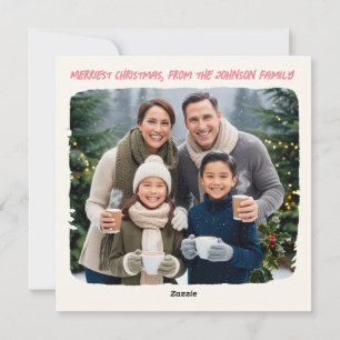 Cartes Pour Fêtes Annuelles Joli Caroler de Noël "fa la fluff"