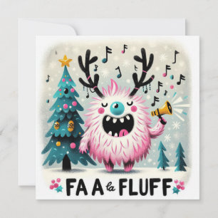 Cartes Pour Fêtes Annuelles Joli Caroler de Noël "fa la fluff"