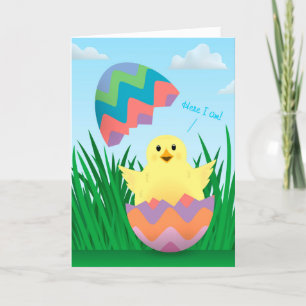 Cartes Pour Fêtes Annuelles Joli chapeau d'oeuf de Pâques