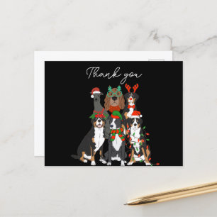 Cartes Pour Fêtes Annuelles Joli chien Noël merci