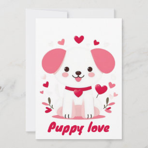 Cartes Pour Fêtes Annuelles Joli chiot capricieux de la Saint-Valentin