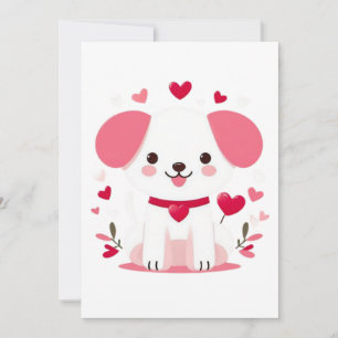 Cartes Pour Fêtes Annuelles Joli chiot fantaisiste de la Saint-Valentin