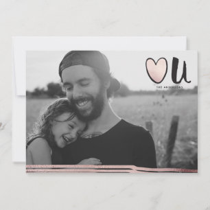 Cartes Pour Fêtes Annuelles Joli cœur en or rose pour votre photo pour la Sain