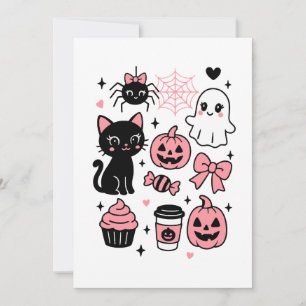 Cartes Pour Fêtes Annuelles Joli collage à motif Halloween