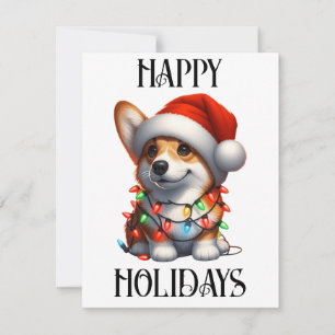 Cartes Pour Fêtes Annuelles Joli Corgi de Noël