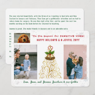 Cartes Pour Fêtes Annuelles Joli Drôle Chien Chat Joyeuses Fêtes 3 Photos Élég