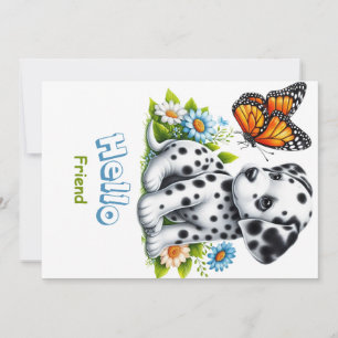 Cartes Pour Fêtes Annuelles Joli(e) ami(e) dalmate/papillon