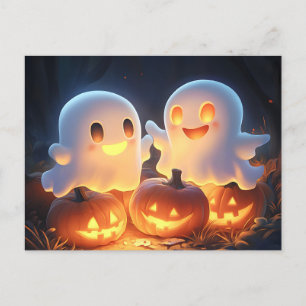 Cartes Pour Fêtes Annuelles Joli Éffrayant Halloween DFV Fantômes Fantastique